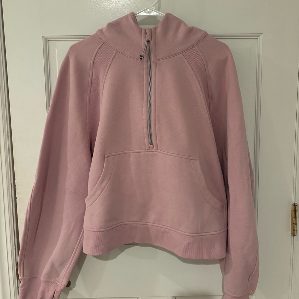 Lululemon Scuba Oversized Half-Zip Hoodie in Pink Peony